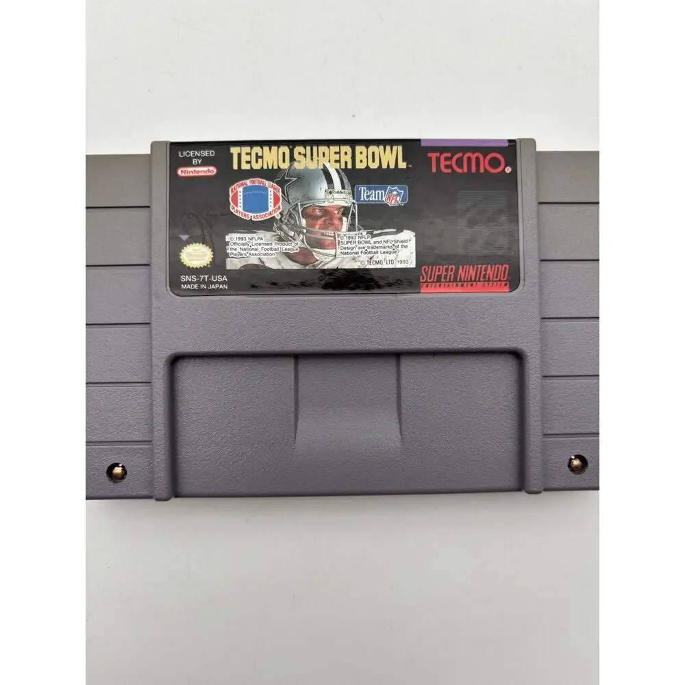 Tecmo Super Bowl (Super Nintendo SNES, 1993) Authentic Tested Working VG Cond